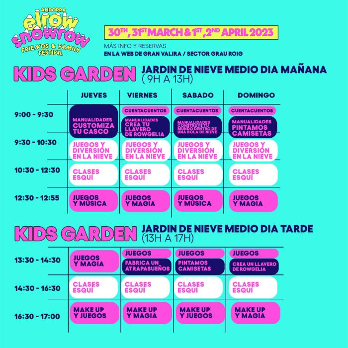 snowrow - Grandvalira Actividades elrow